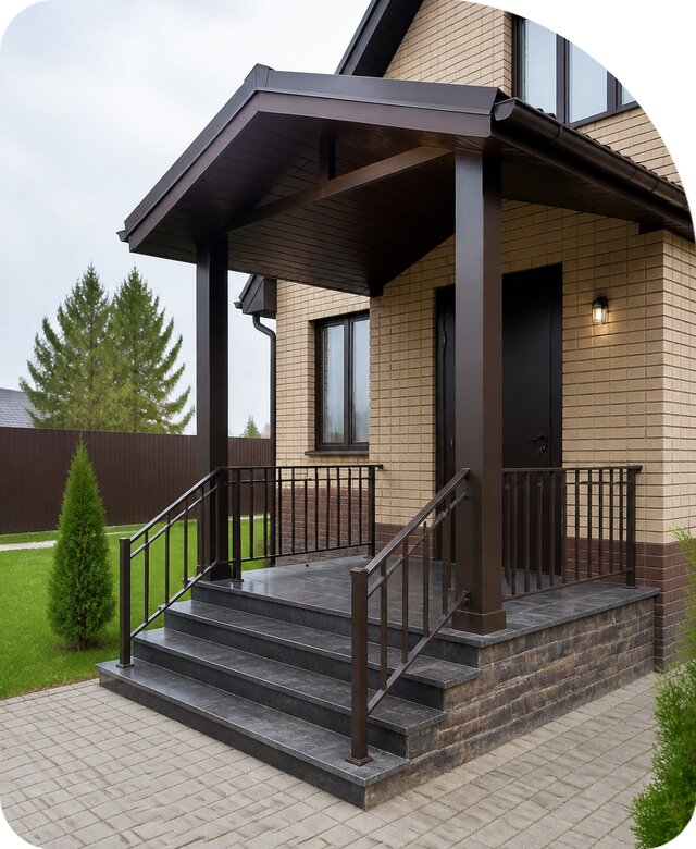 Крыльцо с навесом в Киржаче по цене от 87635 р. | РадиДОМА-Крж